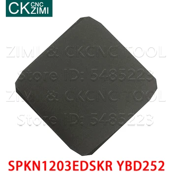 SPKN1203EDSKR YBD252 do CNC do Metal Blade Pastilhas de Carboneto de Tungstênio Quatro Cantos fresadoras CNC de Máquinas Ferramenta de Corte SPKN para ferro fundido