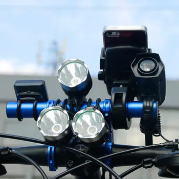 T tipo de Moto, de Bicicleta Guiador Lâmpada do Suporte Titular Telefone Extender Monte de Extensão para a Estrada, Mtb Bicicleta