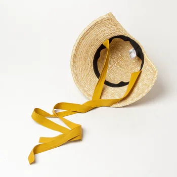 Novas Crianças Verão Palha, Chapéus de Sol Meninas Praia Hat Jornada de Proteção de UV, Chapéu Com Longa Fita Crianças Balde de Chapéus de Atacado S1166
