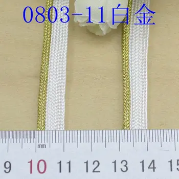 10Meters Branco cor-de-Rosa Lace Trançado Banda Curva de Afiação Mosaico de Rendas de Almofadas Sofá de Tubulação de Ouro de Corda em Casa de Têxteis, Vestuário, Acessórios