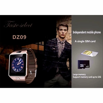2020 Bluetooth Smart Watch, Relógio Android smartwatch telefone de fitness tracker reloj Inteligente Relógios subwoofer mulheres homens dz09