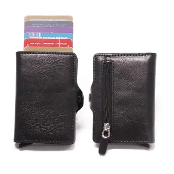 Bisi Goro 2020 Unisex Metal Bloqueio de RFID Carteira de Novos Negócios Titular do Cartão de Crédito Slim Carteira o Cartão de IDENTIFICAÇÃO em Alumínio Mini Bolsa