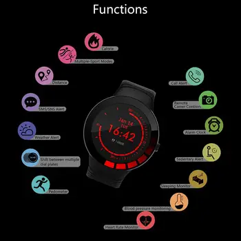 E3 Smart Watch IP68 Impermeável Esportes Pedômetro Pulseira Bluetooth 5.0 Health Monitor Inteligente Pulseira Para IOS, Android Telefone