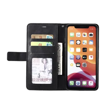 Para o iPhone SE de 2020, Caso em Couro Flip Cover Para o iPhone 11 Pro XS Max XR X 6 6 7 8 Plus Casos de Telefone de Fivela Magnética Slots de Cartão