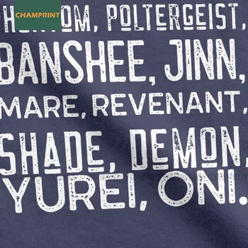 Phasmophobia Todos Fantasma Nomes de Homens T Shirts Caça Fantasma Jogo Fobia de Horror Assustador, Engraçado Camisetas de Manga Curta T-Shirt Algodão