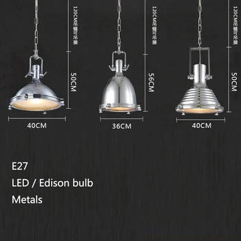 3 de estilo Loft retro Industrial Hardware de suspensão metais luminária vintage E27 CONDUZIU luzes Para Cozinha bar café luminárias