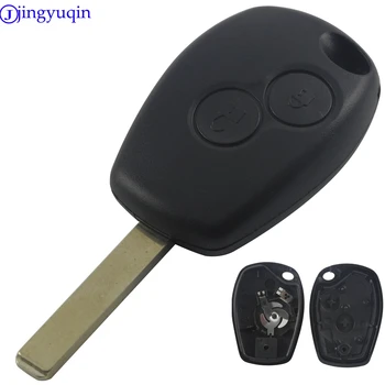 Jingyuqin 10pcs 2-botão chave do carro caso tampa do controlo remoto habitação para Renault Clio 3 Twingo Kangoo 2 Dacia Modus sem cortes da lâmina