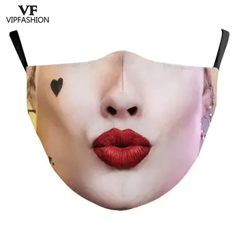 VIP Moda Boca Grande Dentes de Coelho Cosplay Impresso Engraçado Máscara do Partido Exterior à prova de Vento Anti Poeira Respirável gancho de orelha Mascarillas