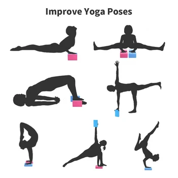 EVA de alta Densidade Yoga Bloco Colorido Bloco de Espuma de Pilates Tijolo de Fitness Exercício de Alongamento de Formação em Saúde para o exercício fisico