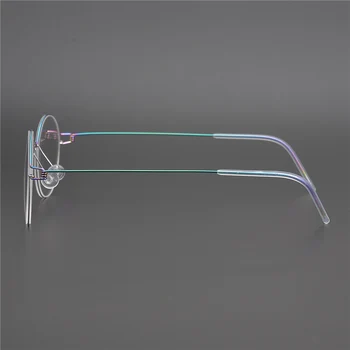 Dinamarca Óculos de Marca feita à Mão óculos de armação Retrô Titânio Rodada óculos de armação de óculos de miopia Oculos de grau, Óculos de Glen