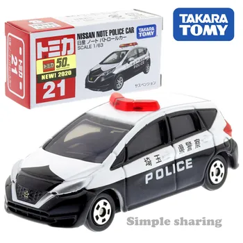 A Takara Tomy Tomica Nº 21 Nissan Note Carro De Polícia Escala 1/63 Mini Hot Pop Kids Brinquedos Veículo A Motor Fundido Metal Modelo Novo