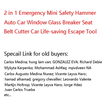 100pcs/lote 2 em 1 de Emergência Mini Segurança Martelo Automático da Janela do Carro de Vidro Disjuntor Cortador de Cinto de segurança do Carro para salvar a Vida de Escape Ferramenta