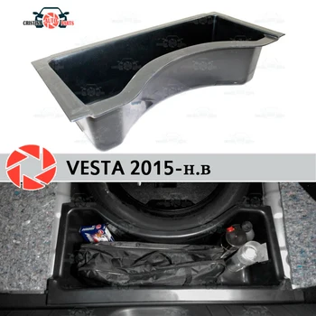 Para Lada Vesta - organizador no tronco do compartimento da roda de plástico ABS, tampa de proteção do estilo carro acessórios de guarda