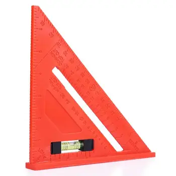Multi-função Triângulo Régua com a Horizontal um Ângulo de 45 Graus Régua Praça Transferidor Medidor de Madeira Industrial Measuremt