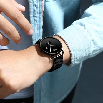 NIBOSI Par de relógios de Moda Malha de Aço Inoxidável Amantes Casual Simples Relógios de Homens Unisex Presentes Luminosa Casal Relógios Novos 2019