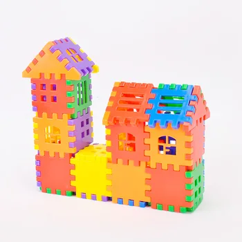 160Pcs/set DIY Casa de Quebra-cabeça de Blocos de Construção de plástico inserir bloco de construção da casa do grupo montado educação brinquedo de Crianças de presente