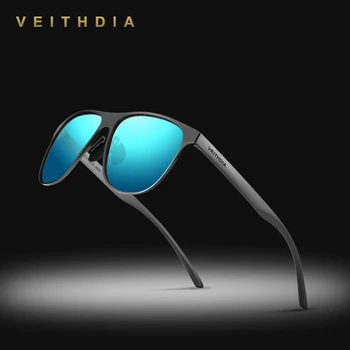 VEITHDIA 2019 Marca Homens Clássico Vintage, Óculos de sol Polarizados Lente UV400 Óculos de Acessórios Masculinos Óculos de Sol Para Homens/Mulheres