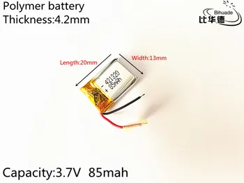 3,7 V,85mAH,421320 PLIB; polímero de lítio ion / Li-íon da bateria para o GPS,mp3,mp4,mp5,dvd,bluetooth,modelo de brinquedo móvel bluetooth