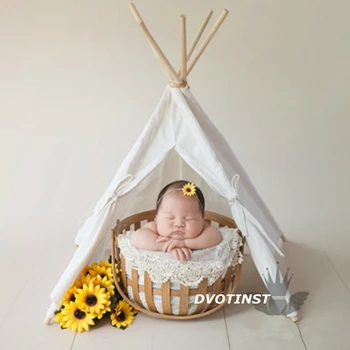 Dvotinst Bebê Recém-Nascido Fotografia Adereços Mini Wigwam Tenda, Decoração, Fotografia Acessórios Infantil Estúdio De Filmagens Foto Prop