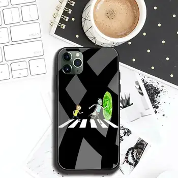 Rick Morty Caso de Telefone de Vidro Temperado Para iPhone 11 Pro XR, XS MÁXIMO de 8 X 7 6 6 Além de SE 2020 caso