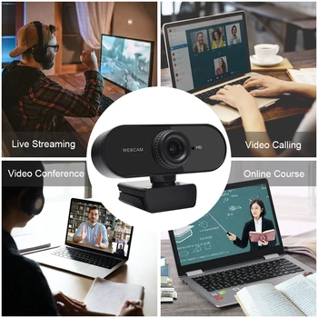 1080P HD Webcam com Microfone 4K usb do Laptop câmera do PC Desktop Web Câmera Mini Computador WebCamera Cam Trabalho de Vídeo de Webcam ao Vivo