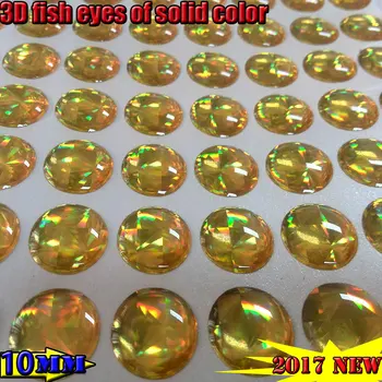 2017new artificial 3d isca de pesca olhos de quantidade:800pcs/muito sólido cor: ouro