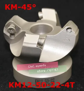 KM12 50-22-4T de 45 Graus Ombro Rosto Cabeça Moinho de Trituração do CNC Fresa,fresa de ferramentas de carboneto de Inserir SEHT1204