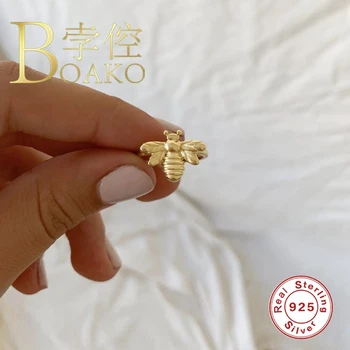 BOAKO abelhinha Anel 925 Silver Anillos Anéis de Ouro Para as Mulheres de Luxo 2020 Jóias alianças de Casamento Bague Bijoux