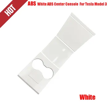 4PCS/SET ABS Branco Console Central porta-Copo Tampa do Painel de Guarnição Para o Tesla Model 3 2017-2020