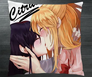 Anime Citrinos Aihara Yuzu Aihara Mei Beijo De Lado Dois Fronhas, Abraçando O Travesseiro Almofada Capa Otaku Cosplay Dom Novos P2