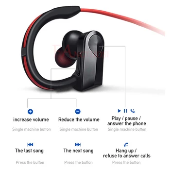 FANGTUOSI K98 Bluetooth sem Fio do Fone de ouvido Sport Executando o Fone de ouvido Estéreo Com microfone de Ouvido do gancho Fones de ouvido Para o iphone XR samsung, Huawei