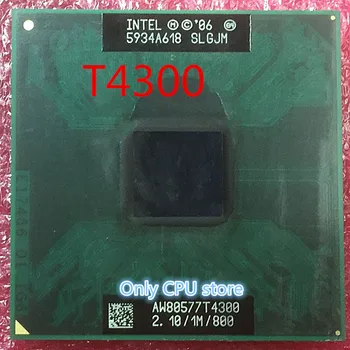 Original T4300 Intel CPU Pentium T4300 (1M Cache, 2.1 GHz, 800 mhz FSB) processador de laptop