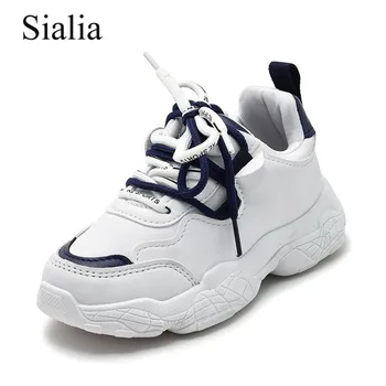 Sialia Esporte Filhos Casual Sapatos Para Crianças Sapatilhas Sapatos de Meninos Meninas Tênis de Tecido de Algodão Respirável Execução sapato infantil