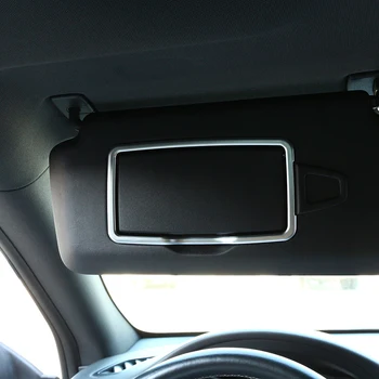 2pcs Chrome Interior do Carro Acessórios Espelho de Moldura de Adesivo Para a Mercedes Benz C CLA ABL GLC GLE ML Acessórios