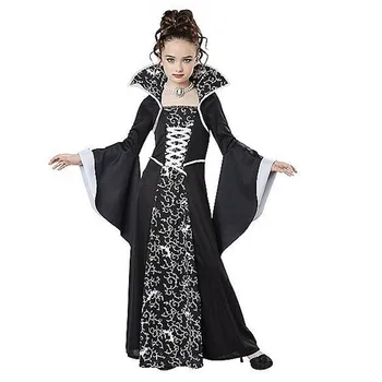 Traje de Halloween para crianças Meninas Bruxa, Vampiro Cosplay Traje disfraz Halloween mujer desempenho dos Filhos de roupa Para a Festa