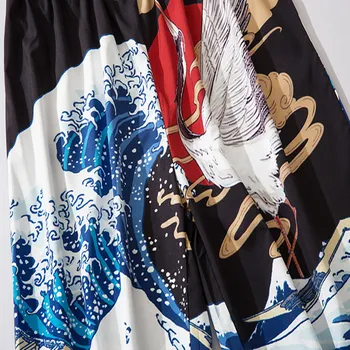 Japonesa De Quimono Masculino Calças Casuais Solta Sete Samurais De Impressão Calças Japão Homens Yukata Harajuku Asiática Tradicional Traje