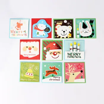 OurWarm 20pcs jogo de Mini-Cartões de Natal Com Envolvem Feliz Natal Cartas de Crianças Ano Novo Produtos de Natal 2018
