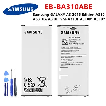 SAMSUNG Original EB-BA310ABE bateria 2300mAh Para Samsung GALAXY A3 2016 Edição A310 A5310A A310F SM-A310F A310M A310Y +Ferramentas