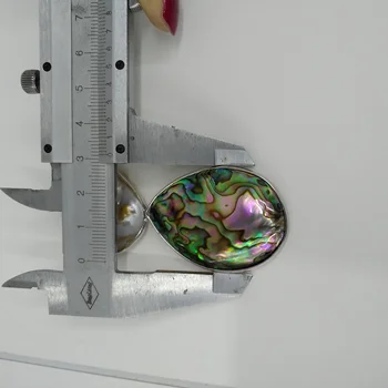 1PC Natural Abalone Shell Pingente de Colar Encantos Pingente para Fazer Jóias DIY Colar de Tamanho 31x75mm