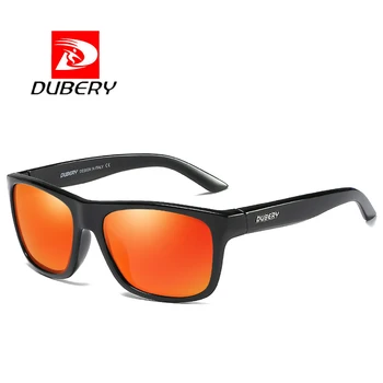 DUBERY Esporte Óculos de sol Polarizados Para Homens Óculos de Sol com Tons Masculino Praça de Condução Cor do Espelho Marca de Luxo Designer Oculos UV400