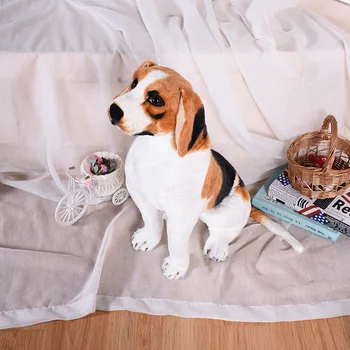 Grande 53cm de cócoras cão de simulação de beagle brinquedo de pelúcia macia boneca jogar travesseiro de presente de Natal w1083