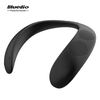 Original Bluedio HS-Falante Bluetooth Pescoço Montado sem Fio Fone de ouvido Portátil de Baixo Bluetooth 5.0 Suporte a Rádio FM Slot de Cartão SD