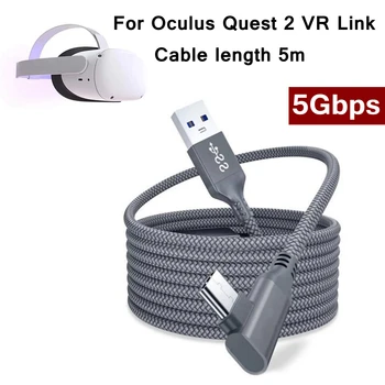 Para Oculus Quest 2 Cabo de Ligação de 5M USB 3.0 Rápida Cabos de Carga para Quest2 VR Dados de Transferência Rápida de Taxas VR Fone de ouvido Acessórios