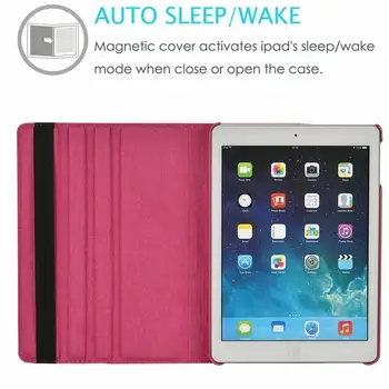 360 Graus de Rotação PU Couro Flip Cover Para o iPad Mini 4 mini5 Caso de Tablet Titular Magnético Auto de Despertar A1550 A1538