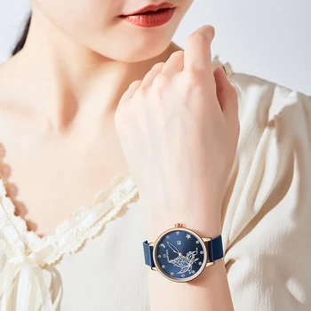 NAVIFORCE Rosa de Ouro Assistir a Mulher de Marca Top de Malha de Aço Inoxidável Relógios de Senhoras Womens Moda Quartzo Vestido de Relógio Relógio Feminino