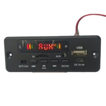 MP3 Decodificador de Placa sem Fio Módulo Bluetooth Car o Leitor de Música MP3 USB TF FM Decodificador de Bordo com controle Remoto