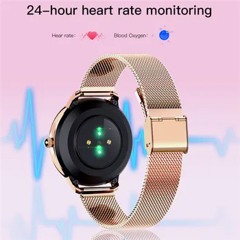 Moda Smartwatch Mulheres Homens Multi-Desportos Modos de Fitness Tracker de Esportes Senhoras Relógio Inteligente Para Andoid IOS Aço Smart Watch Horas