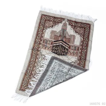 Novo Estilo Islâmica Muçulmana Tapete de orações com o Saco de Sajadah Islâmica Orando Tapete Tapete de Oração Cobertor Salat Musallah de Viagem Orando Mat