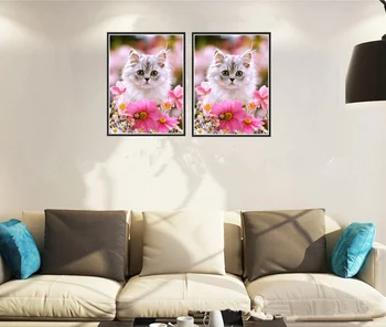 5D diy diamante pintura gato strass bordado bordado de diamante gatos mosaico pintura chinesa de ponto de cruz, pintura diamand