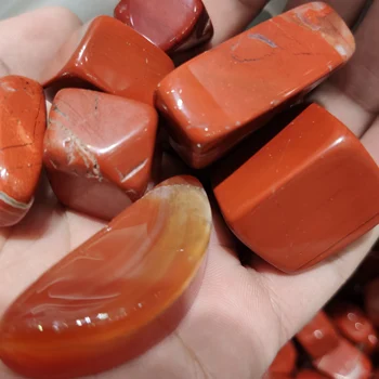 Natural jasper vermelho quadrado de roupa polido cura de cristal de pedra de alinhamento dos chakras
